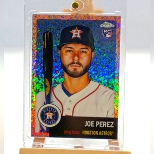 SP 69/75 Rose Gold Speckled Refractor #307 Joe Perez Rookie Card 2022